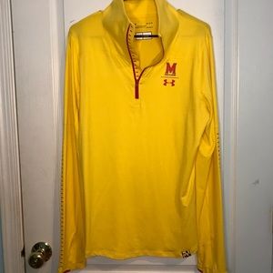 Gold Maryland under armour quarter zip